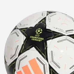 adidas UEFA Champions League 24/25 Pro Sala Spiel Futsal (FIFA Qualität Pro zertifiziert) Weiß/Schwarz/Platinum Metallic/Team Solar Yellow