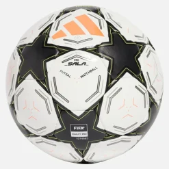 adidas UEFA Champions League 24/25 Pro Sala Spiel Futsal (FIFA Qualität Pro zertifiziert) Weiß/Schwarz/Platinum Metallic/Team Solar Yellow