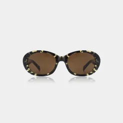 A Kjærbede Anma Sonnenbrillen Schwarz/Yellow Tortoise