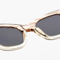 A Kjærbede Große Kanye Sonnenbrille Demi Grey/Crystal Transparent