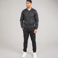 Avant Garde Herren Bomberjacke Schwarz