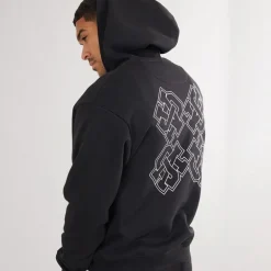 Avant Garde Herren Emblem Hoodie Schwarz
