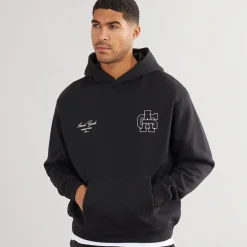 Avant Garde Herren Emblem Hoodie Schwarz
