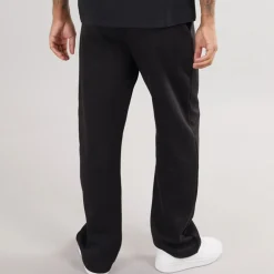Avant Garde Herren Emblem Offene Saum Jogginghose Schwarz
