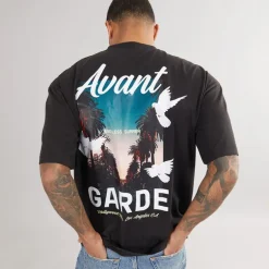 Avant Garde Herren Endless T-Shirt Schwarz