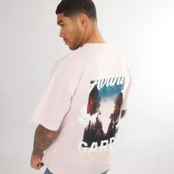 Avant Garde Herren Endless T Shirt Pink