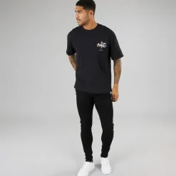 Avant Garde Herren Gradient T-Shirts Schwarz