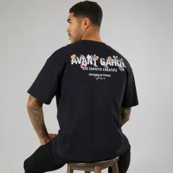 Avant Garde Herren Gradient T-Shirts Schwarz