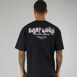 Avant Garde Herren Gradient T-Shirts Schwarz