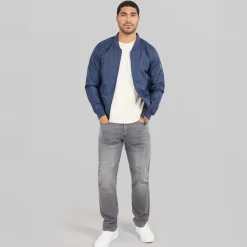 Avant Garde Herren Harlow Jeans mit geradem Bein Grau