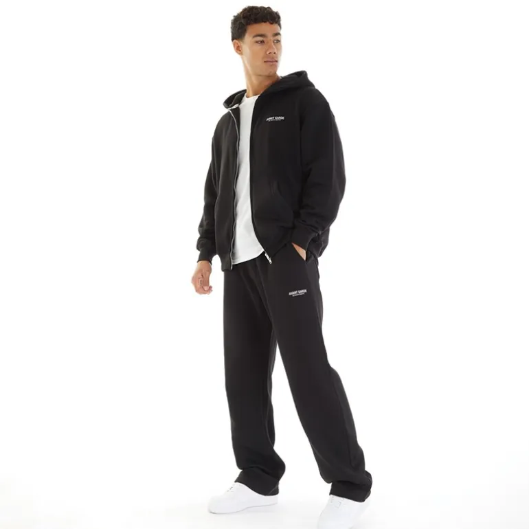 Avant Garde Herren Jogginghose Gerade Beine Schwarz
