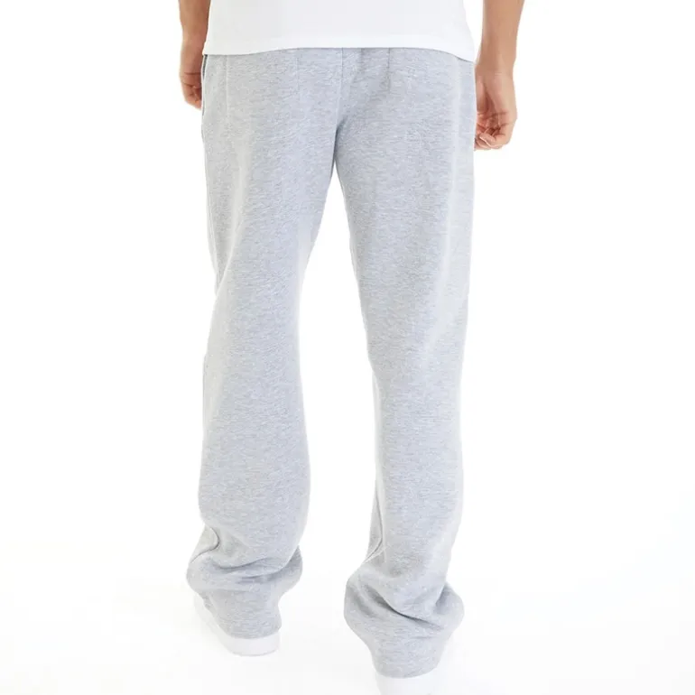 Avant Garde Herren Jogginghose Gerade Schnitt Hell Grau Melange