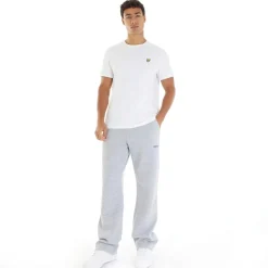 Avant Garde Herren Jogginghose Gerade Schnitt Hell Grau Melange