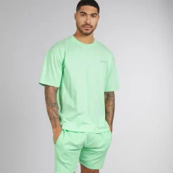 Avant Garde Herren Kreativ T Shirt Und Shorts Set Spearmint
