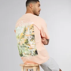 Avant Garde Herren Scape T-Shirt Salmon