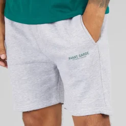 Avant Garde Herren Shorts Kreativ Hellgrau Melange