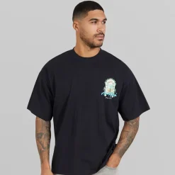 Avant Garde Herren Windows T Shirt Schwarz