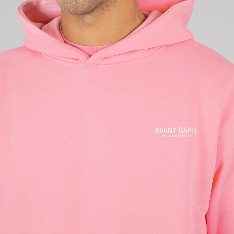 Avant Garde Hoodie Herren Kreatives leicht Oversized Bubblegum Pink