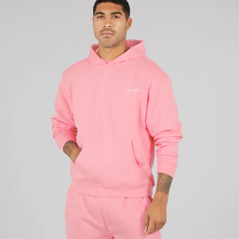 Avant Garde Hoodie Herren Kreatives leicht Oversized Bubblegum Pink
