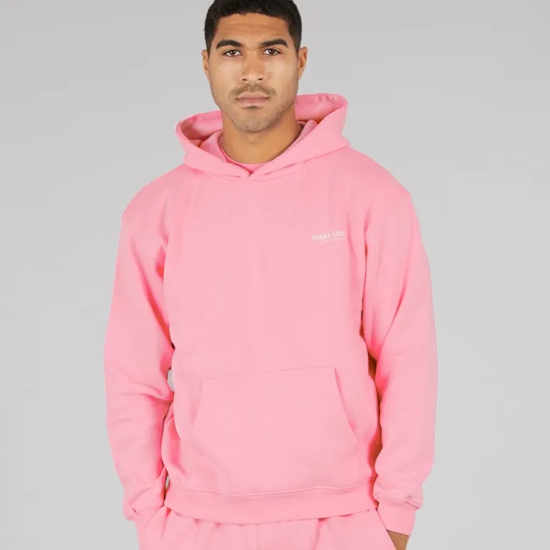 Avant Garde Hoodie Herren Kreatives leicht Oversized Bubblegum Pink