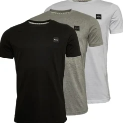 Avant Garde T-Shirts Herren Sawton 3er-Pack Schwarz/Weiß/Graumeliert