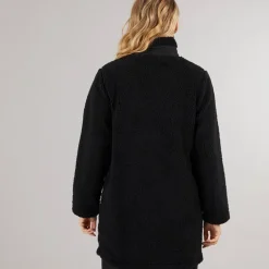 Bench Damen Akita Langes Reißverschluss Fleece Schwarz