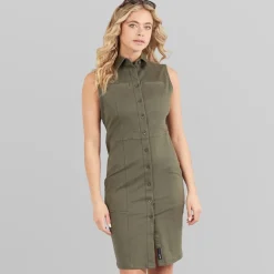 Bench Damen Cargo Kleid Khaki