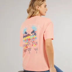 Bench Damen Craya T Shirt Pink Coral