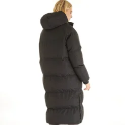 Bench Damen Dans Lange Kapuzen Jacke Schwarz