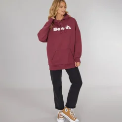 Bench Damen Dayla Oversized Kapuzenpullover Burgunderrot
