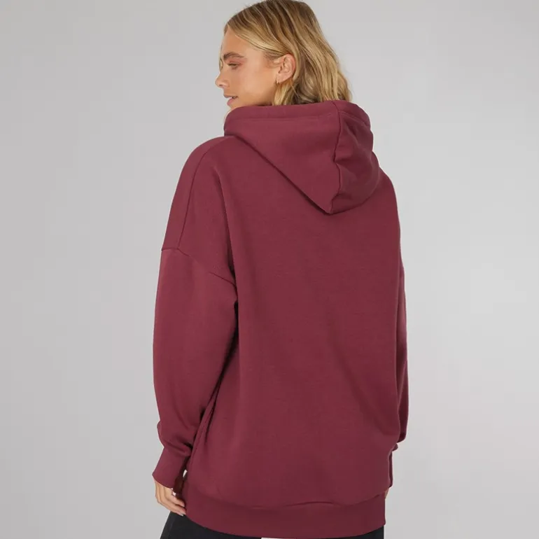 Bench Damen Dayla Oversized Kapuzenpullover Burgunderrot