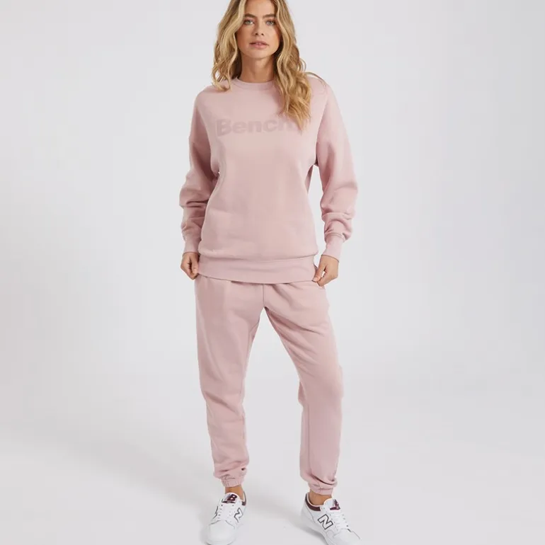 Bench Damen Dera Trainingsanzug Gewaschen Staubiges Rosa