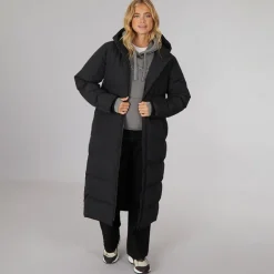 Bench Damen Elli Maxilänge Wasserdichte Jacke Schwarz