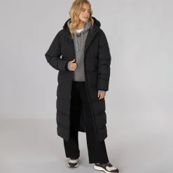 Bench Damen Elli Maxilänge Wasserdichte Jacke Schwarz
