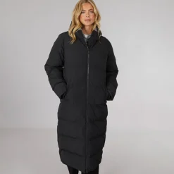 Bench Damen Elli Maxilänge Wasserdichte Jacke Schwarz