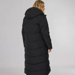 Bench Damen Elli Maxilänge Wasserdichte Jacke Schwarz
