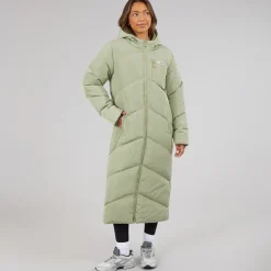 Bench Damen Eloraina Langer Kapuzen-Steppmantel Hell Khaki
