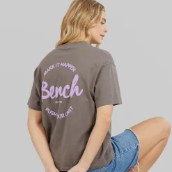 Bench Damen Enalla T Shirt Charcoal