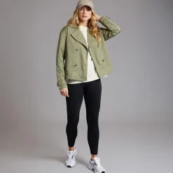 Bench Damen Hüftlange Trenchcoat Khaki