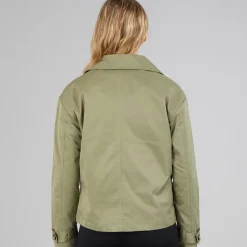 Bench Damen Hüftlange Trenchcoat Khaki