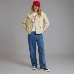Bench Damen Hüftlange Trenchcoat Beige