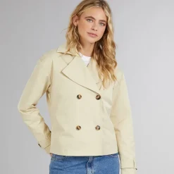 Bench Damen Hüftlange Trenchcoat Beige