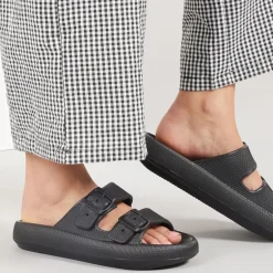 Bench Damen Ibbette Sandalen mit doppeltem Riemen Schwarz