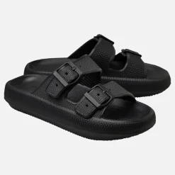 Bench Damen Ibbette Sandalen mit doppeltem Riemen Schwarz
