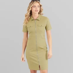 Bench Damen Jasunu Kleid Light Khaki