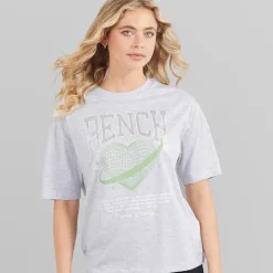 Bench Damen Jilen T Shirt Grey Marl