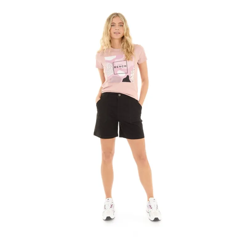 Bench Damen Kannon Cargo Shorts Schwarz
