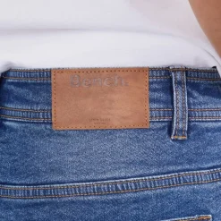 Bench Damen Kaylie Denim Shorts Mittelblau