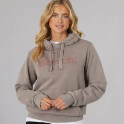 Bench Damen Lerenna Hoodie Warm Gewaschenes Taupe