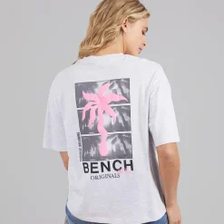Bench Damen Lilla T-Shirt Ice Grey Marl